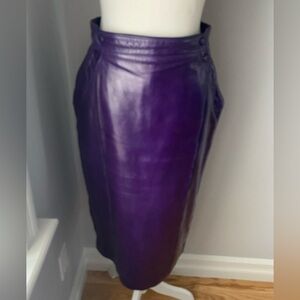 Vintage Escada Leather Skirt